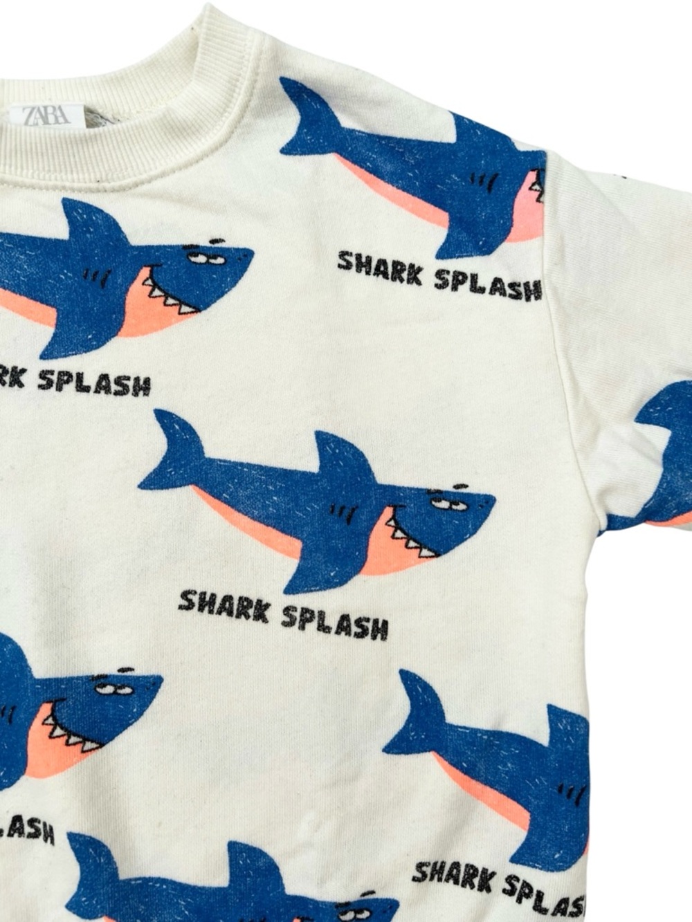 Zara kids size 5 shark sweatshirt - Picture 4 of 5
